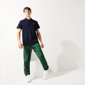 Lacoste SPORT Contrast Piping Breathable Piqué Polo Shirt - Šortky Pánské Tmavě Blankyt Blankyt / Bí